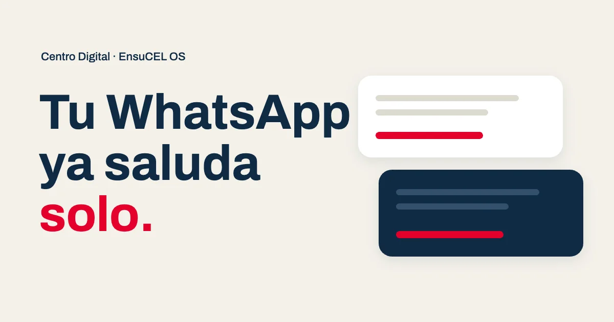 Mensaje de bienvenida y de ausencia en WhatsApp Business que llevan a tu cliente a un solo enlace